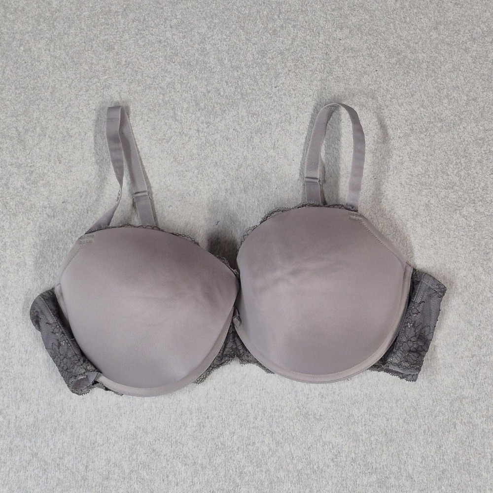 Torrid Women Bra 40DD Gray Adjustable Strap Underwired Lace